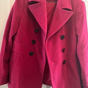 Womens pink dress coat size medium only worn a few times St. John’s Bay